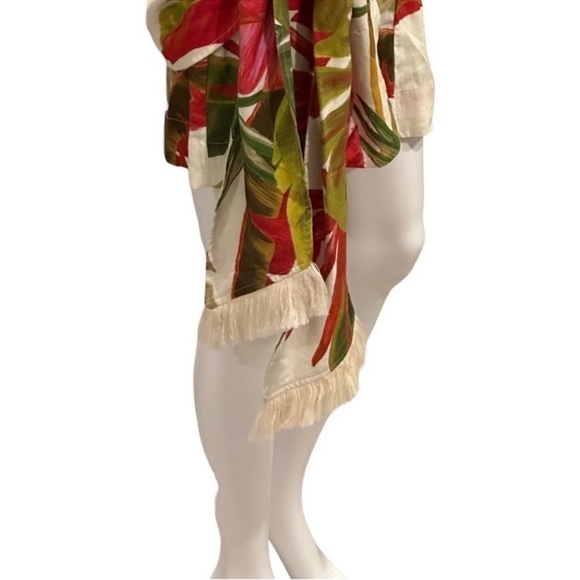 FARM Rio Spring Forest Floral Front Wrap Long Sleeve Shirt Mini Dress NEW Small - Picture 12 of 14